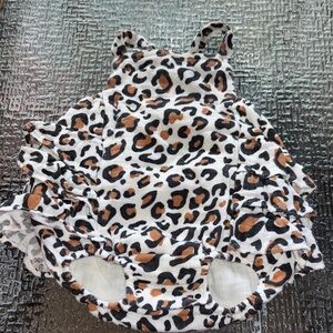 SIIX Leopard Print Baby Romper with Ruffles size 3-6 months